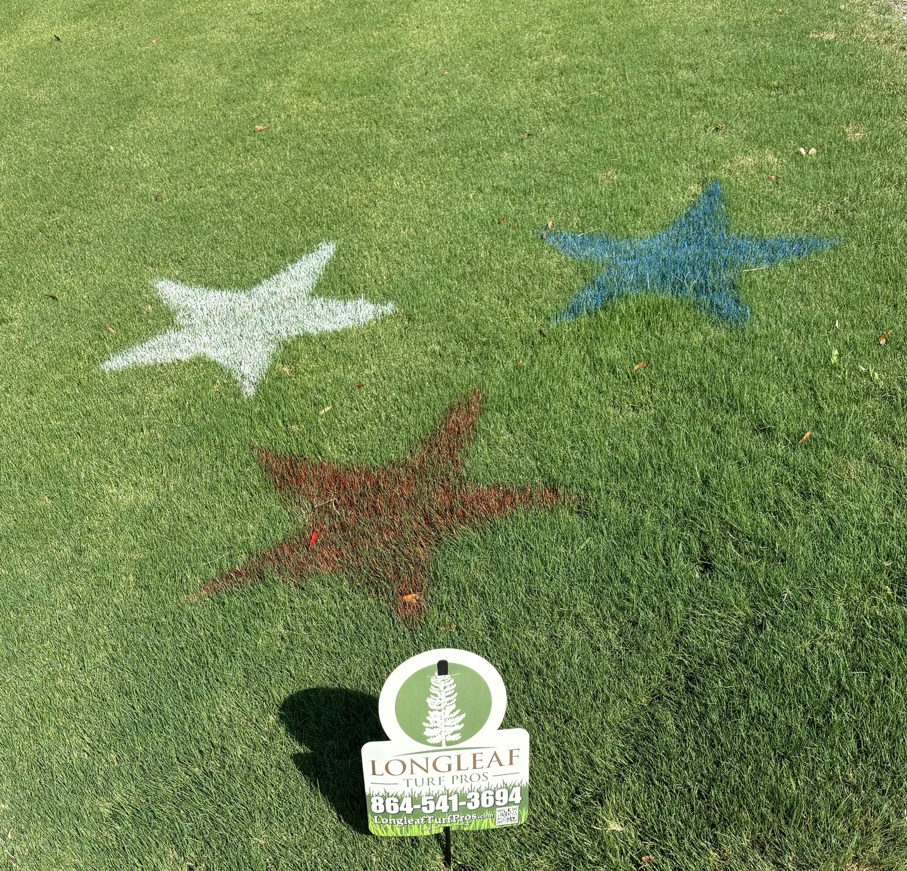 Adding Green to a Red, White, and Blue Lawn with Fertilization in Mauldin, SC